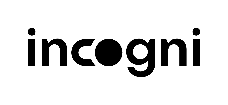 The incogni logo, the word incogni with a filled in o.
